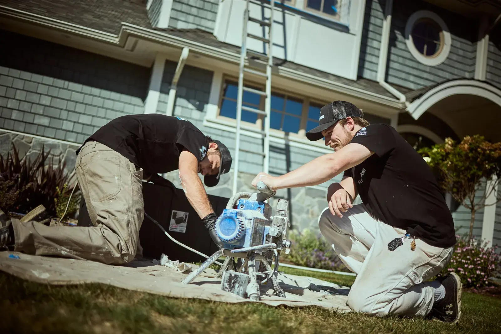 Detail work on exterior trim